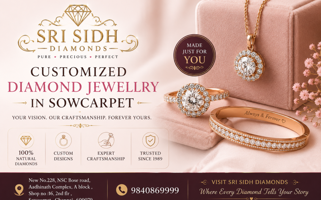 customised diamond jewellery store in Sowcarpet Chennai