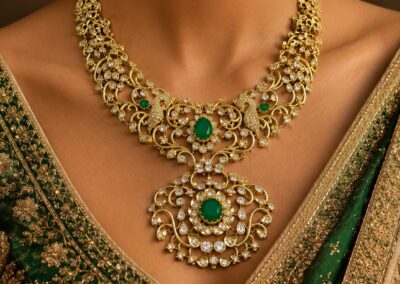 green diamond necklace