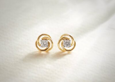 minimal rose earring
