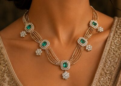 square diamond necklace